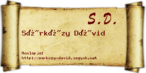 Sárközy Dávid névjegykártya