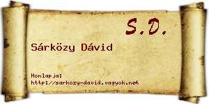 Sárközy Dávid névjegykártya